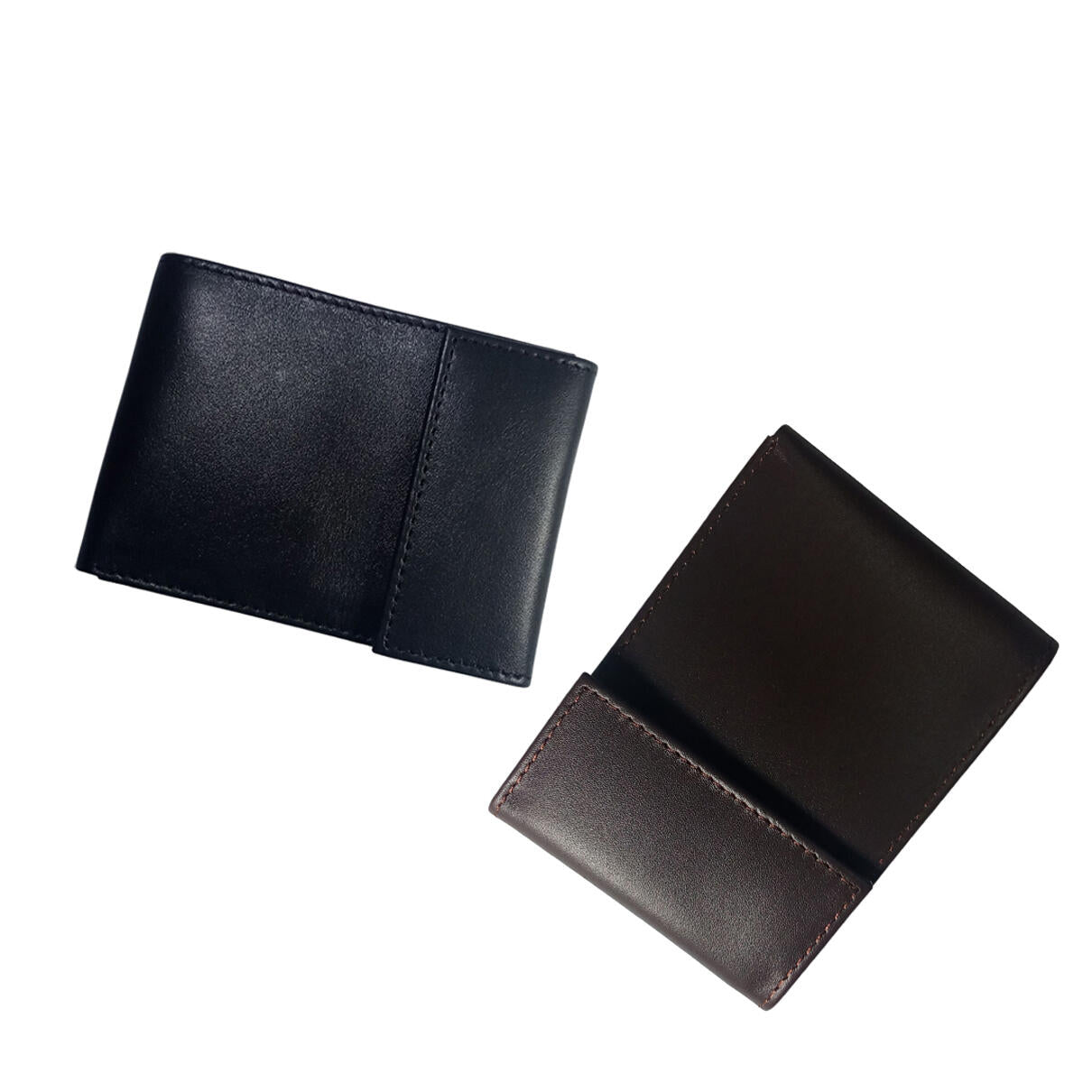 Premium Genuine Leather Men’s Wallet – Black & Brown | Slim Bifold Wallet for Daily Use in Pakistan