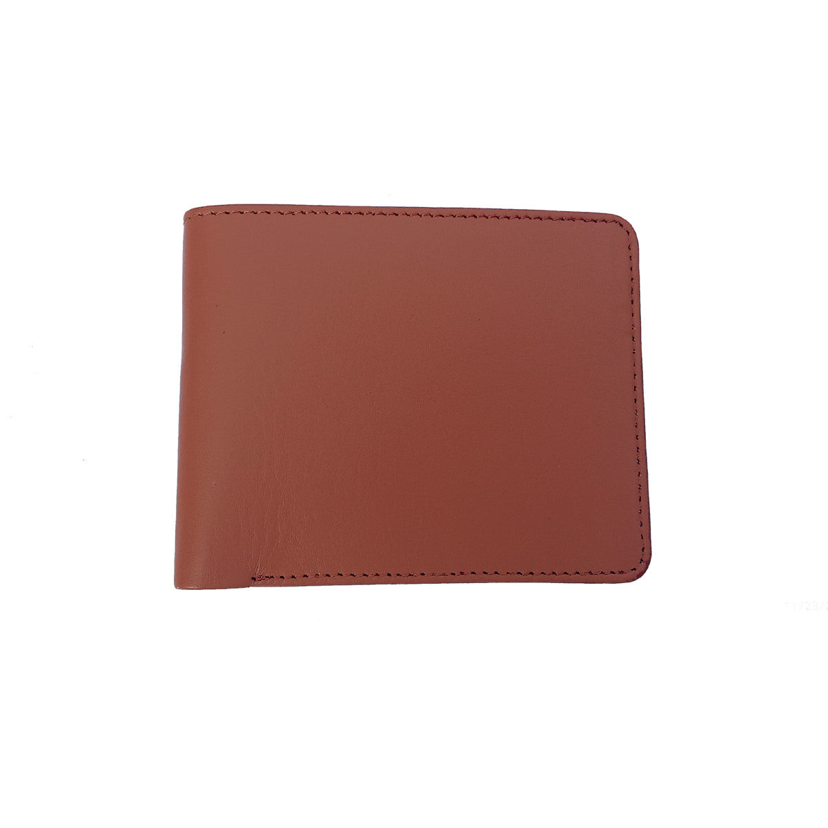 Premium Plain Brown Leather Bi-Fold Wallet for Men – Slim Card Holder & Cash Wallet