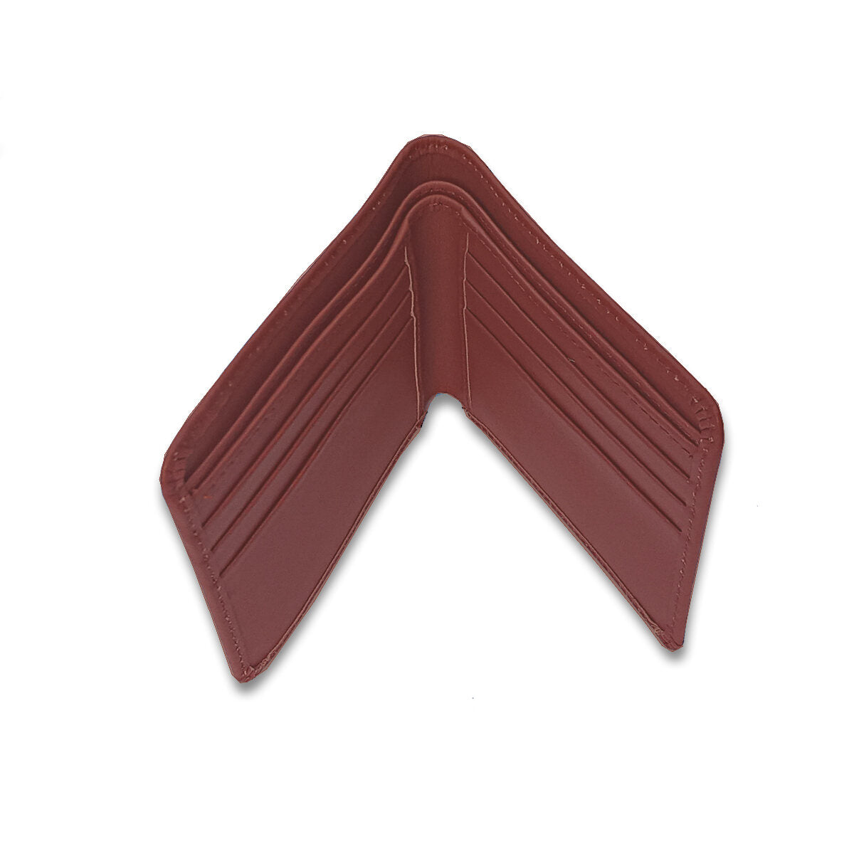 Premium Plain Brown Leather Bi-Fold Wallet for Men – Slim Card Holder & Cash Wallet