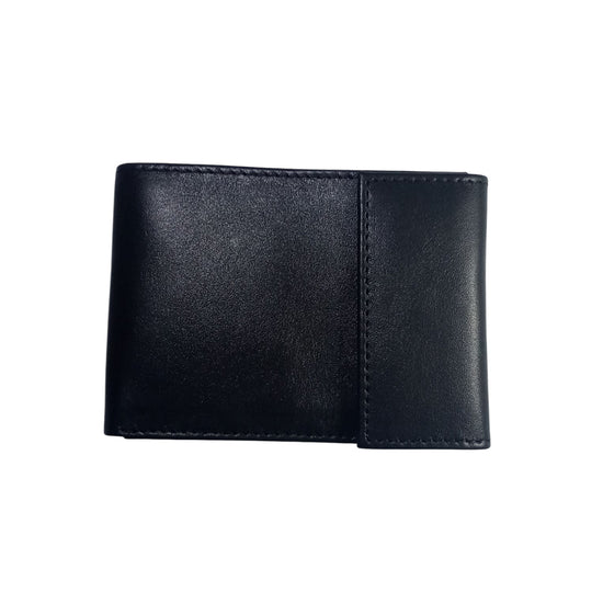 Genuine leather men’s wallet in black and brown color – slim bifold wallet